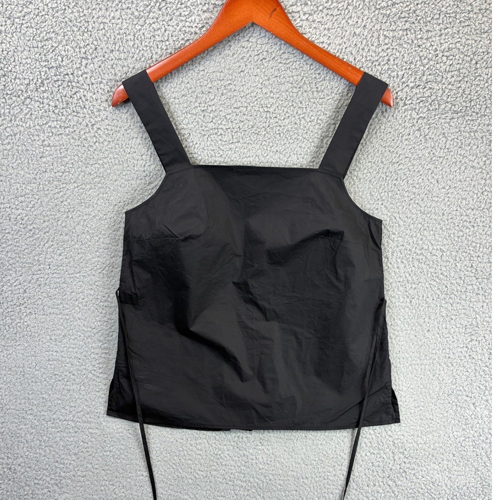 Sanctuary Apron Square Neck Tank Top Womens M Black Side Tie Minimalist Casual